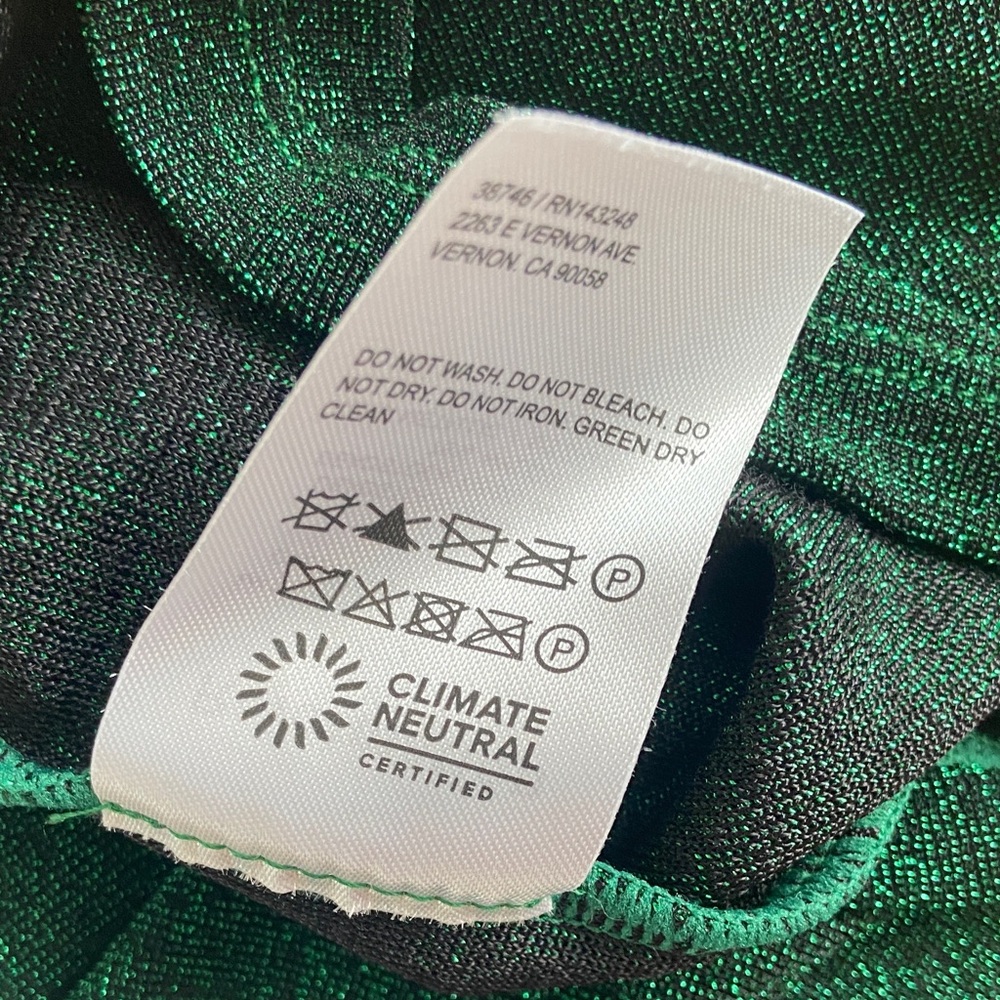 Reformation Breslin Low Back Midi Dress Emerald Sparkle | worn once - Picture 5 of 7